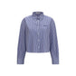 Miu Miu Blue Cotton Dress Shirt