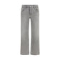 Citizens of Humanity Gray Cotton Straight-Leg Jeans