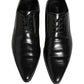 Dolce & Gabbana Black Leather Derby Dress Men Formal Shoes