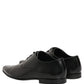 Dolce & Gabbana Black Leather Derby Dress Men Formal Shoes