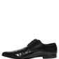 Dolce & Gabbana Black Leather Derby Dress Men Formal Shoes