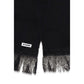 Jil Sander Black Wool Oves Aries Scarf