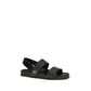 Valentino Garavani Black Calf Leather Bos Taurus Flat Sandals