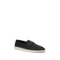 Prada Black Calf Leather Bos Taurus Slip-On Loafers