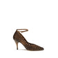 Miu Miu Beige Calf Leather Bos Taurus High Heel Pumps