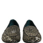 Dolce & Gabbana Black Silver Embellished Dress Loafers Shoes