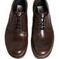 Dolce & Gabbana Brown Leather Derby Dress Men Formal Shoes