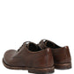 Dolce & Gabbana Brown Leather Derby Dress Men Formal Shoes