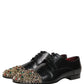 Dolce & Gabbana Black Crystals Embellished Men Derby Shoes