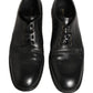 Dolce & Gabbana Black Leather Derby Dress Men Formal Shoes