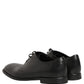 Dolce & Gabbana Black Leather Derby Dress Men Formal Shoes