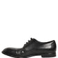 Dolce & Gabbana Black Leather Derby Dress Men Formal Shoes