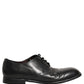 Dolce & Gabbana Black Leather Derby Dress Men Formal Shoes