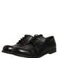 Dolce & Gabbana Black Leather Men Derby Dress Formal Shoes