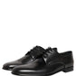 Dolce & Gabbana Black Leather Men Derby Dress Formal Shoes