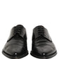 Dolce & Gabbana Black Leather Men Derby Dress Formal Shoes