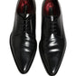 Dolce & Gabbana Black Leather Men Derby Dress Formal Shoes