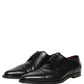 Dolce & Gabbana Black Leather Men Derby Dress Formal Shoes