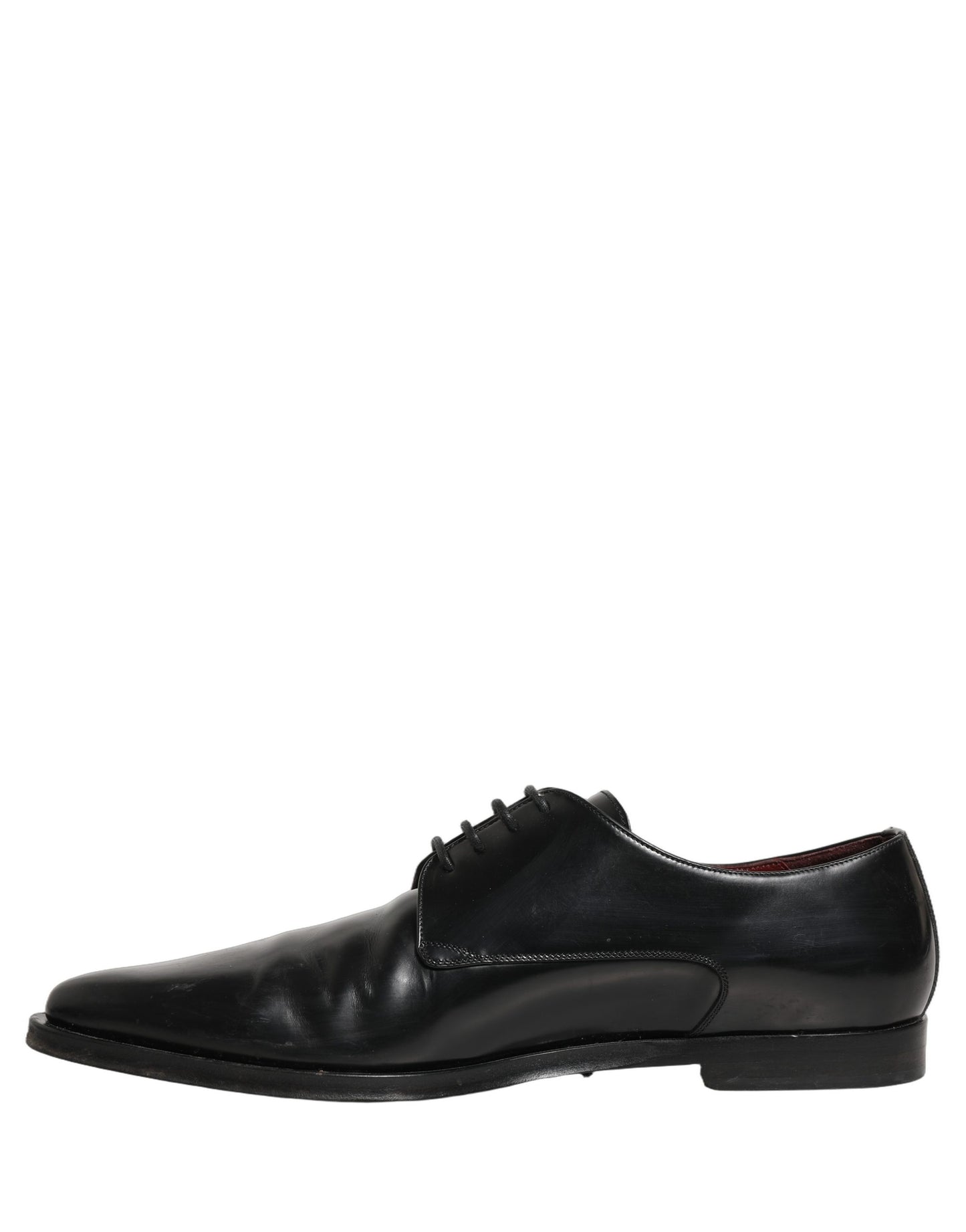 Dolce & Gabbana Black Leather Men Derby Dress Formal Shoes