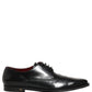 Dolce & Gabbana Black Leather Men Derby Dress Formal Shoes