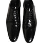 Dolce & Gabbana Black Leather Men Derby Dress Formal Shoes