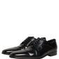 Dolce & Gabbana Black Leather Men Derby Dress Formal Shoes