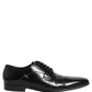 Dolce & Gabbana Black Leather Men Derby Dress Formal Shoes