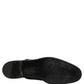 Dolce & Gabbana Black Leather Men Derby Dress Formal Shoes