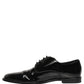 Dolce & Gabbana Black Leather Men Derby Dress Formal Shoes