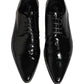 Dolce & Gabbana Black Leather Derby Dress Men Formal Shoes