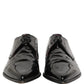 Dolce & Gabbana Black Leather Men Derby Dress Formal Shoes