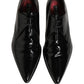 Dolce & Gabbana Black Leather Men Derby Dress Formal Shoes
