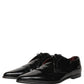 Dolce & Gabbana Black Leather Men Derby Dress Formal Shoes