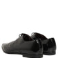 Dolce & Gabbana Black Leather Men Derby Dress Formal Shoes