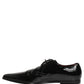 Dolce & Gabbana Black Leather Men Derby Dress Formal Shoes