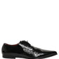 Dolce & Gabbana Black Leather Men Derby Dress Formal Shoes
