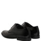 Dolce & Gabbana Black Leather Men Derby Dress Men Formal Shoes