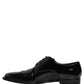 Dolce & Gabbana Black Leather Men Derby Dress Men Formal Shoes