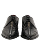 Dolce & Gabbana Black Leather Men Derby Dress Formal Shoes