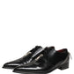 Dolce & Gabbana Black Leather Men Derby Dress Formal Shoes