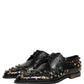 Dolce & Gabbana Black Leather Derby Dress Studded Formal Shoes