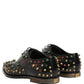 Dolce & Gabbana Black Leather Derby Dress Studded Formal Shoes