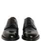 Dolce & Gabbana Black Leather Derby Dress Men Formal Shoes