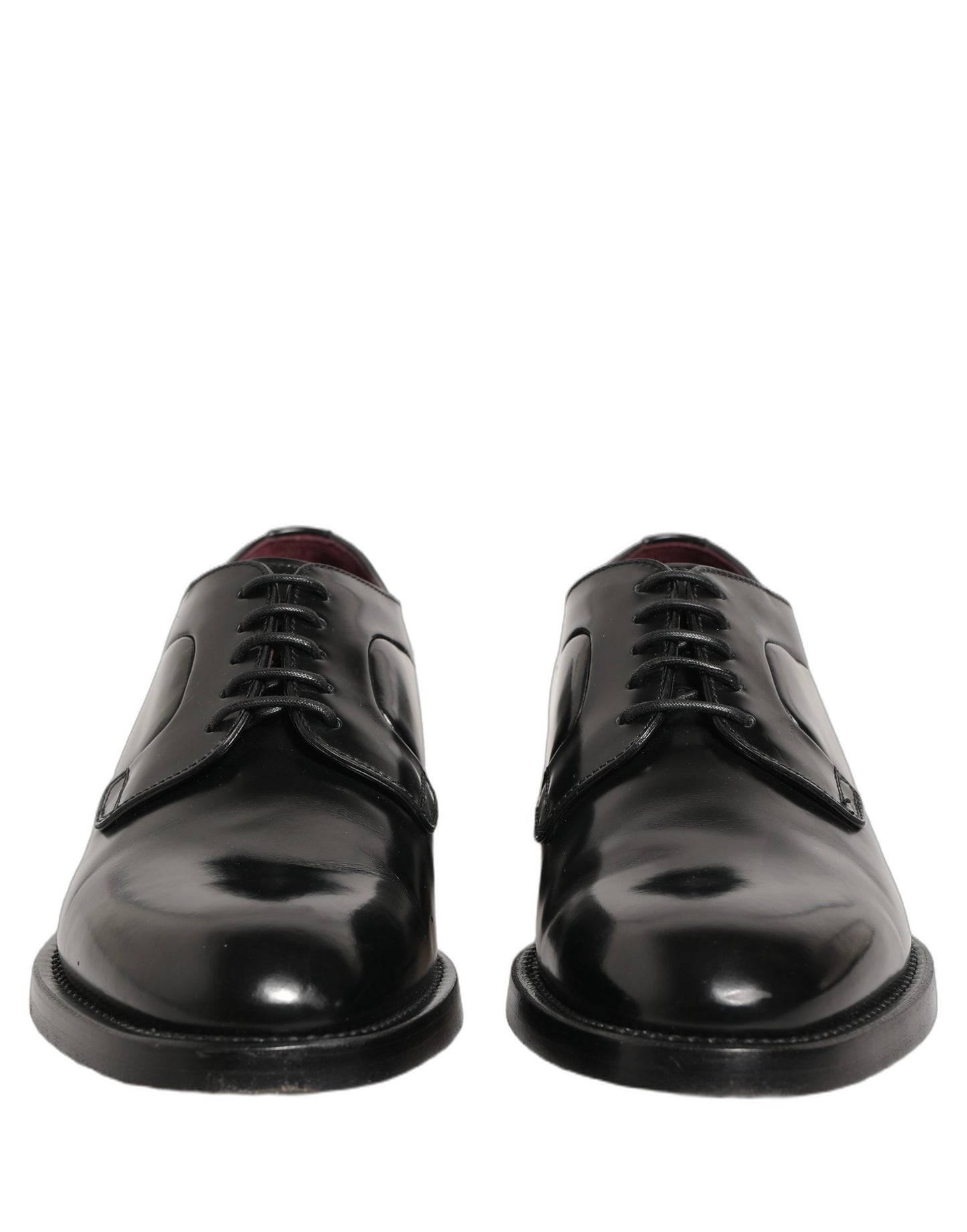 Dolce & Gabbana Black Leather Derby Dress Men Formal Shoes