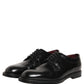 Dolce & Gabbana Black Leather Derby Dress Men Formal Shoes