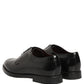 Dolce & Gabbana Black Leather Derby Dress Men Formal Shoes