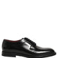 Dolce & Gabbana Black Leather Derby Dress Men Formal Shoes