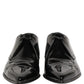 Dolce & Gabbana Black Leather Men Derby Dress Formal Shoes