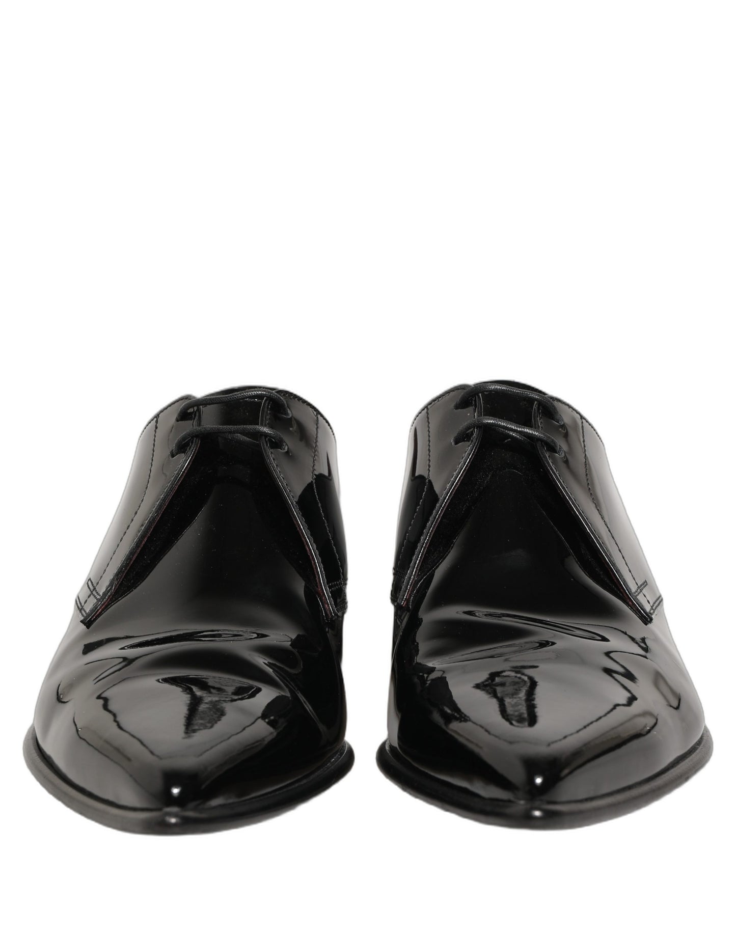 Dolce & Gabbana Black Leather Men Derby Dress Formal Shoes