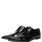 Dolce & Gabbana Black Leather Men Derby Dress Formal Shoes